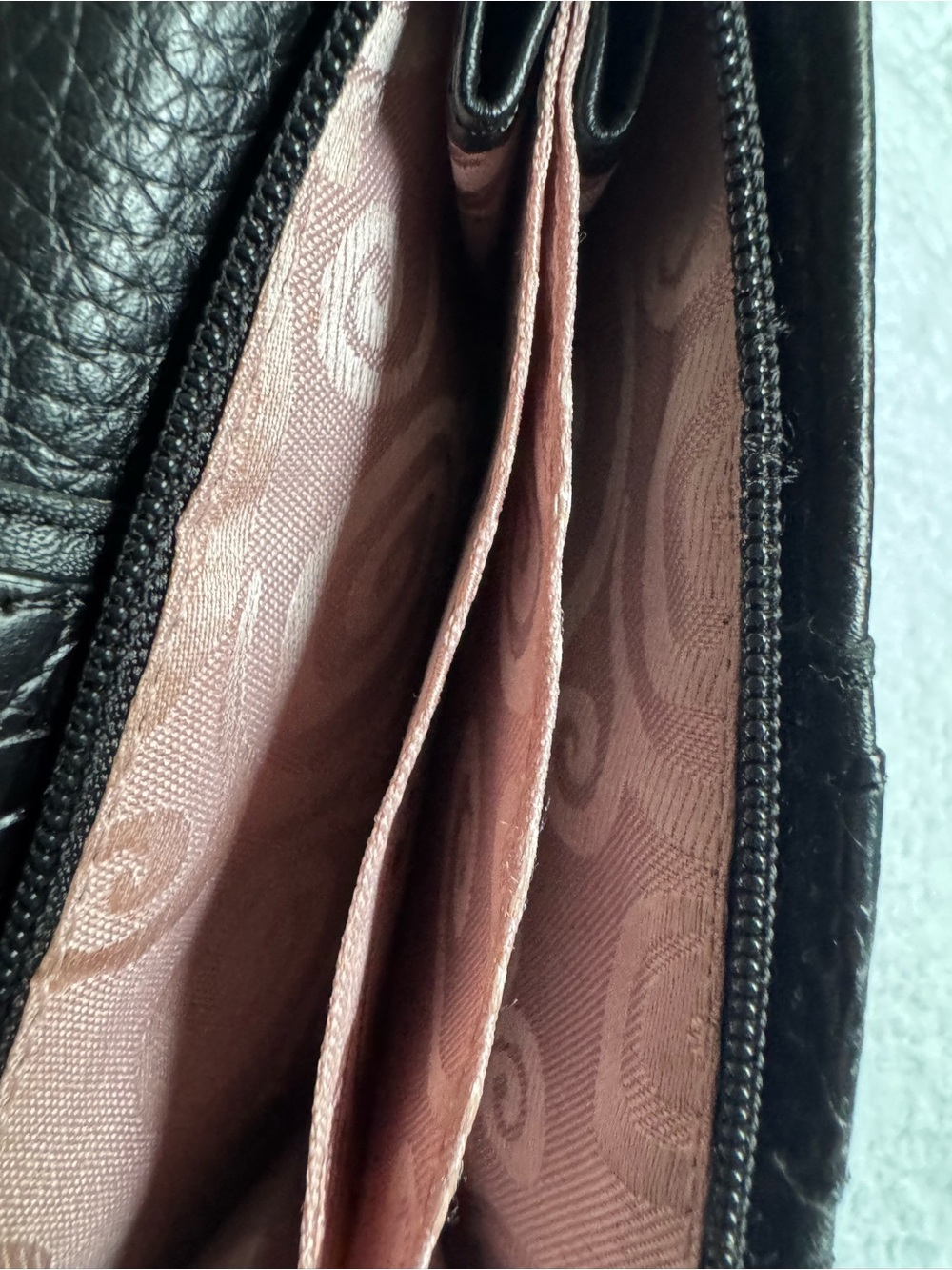 Brighton Black Pebbled Leather Wallet | Croc Embossed Strap Silver Buckle - Picture 5 of 5